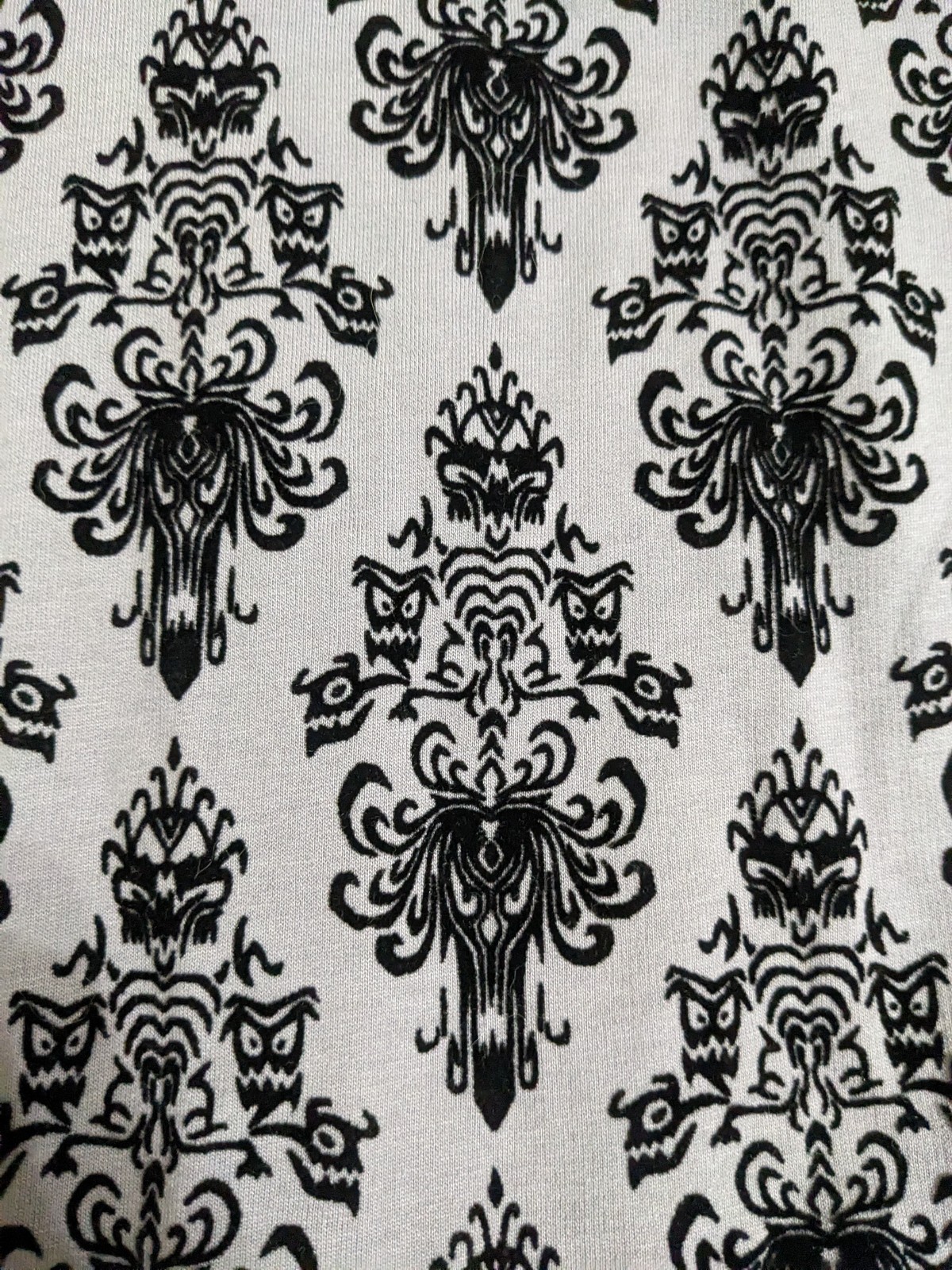 EUC! Disney Parks The Haunted Mansion Wallpaper Long Sleeve Collar Dress Size S