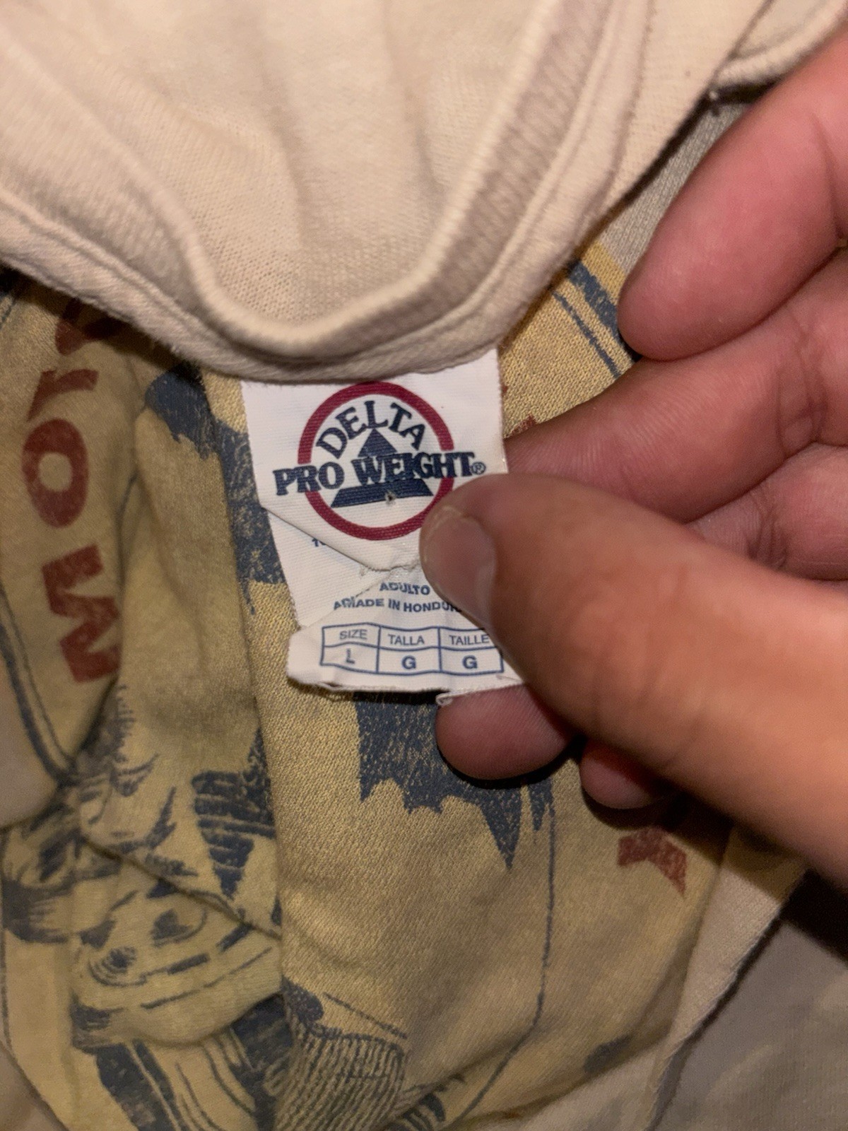 Delta Pro Weight Motor Speedway Oakridge Fairgrounds Graphic Tee Beige Men’s L