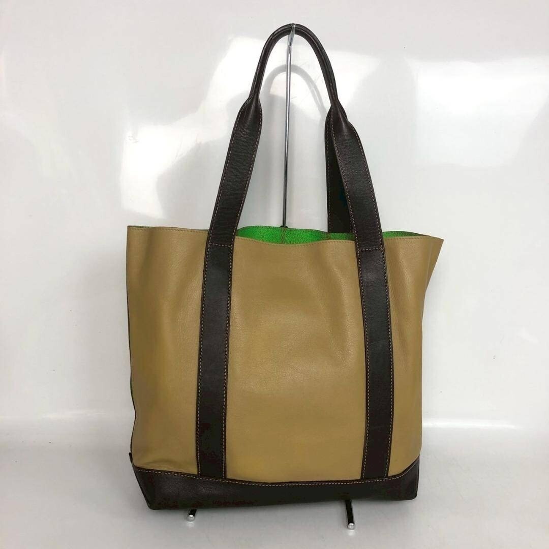 LOEWE Tote bag Anagram Leather Beige Vintage Authentic From Japan
