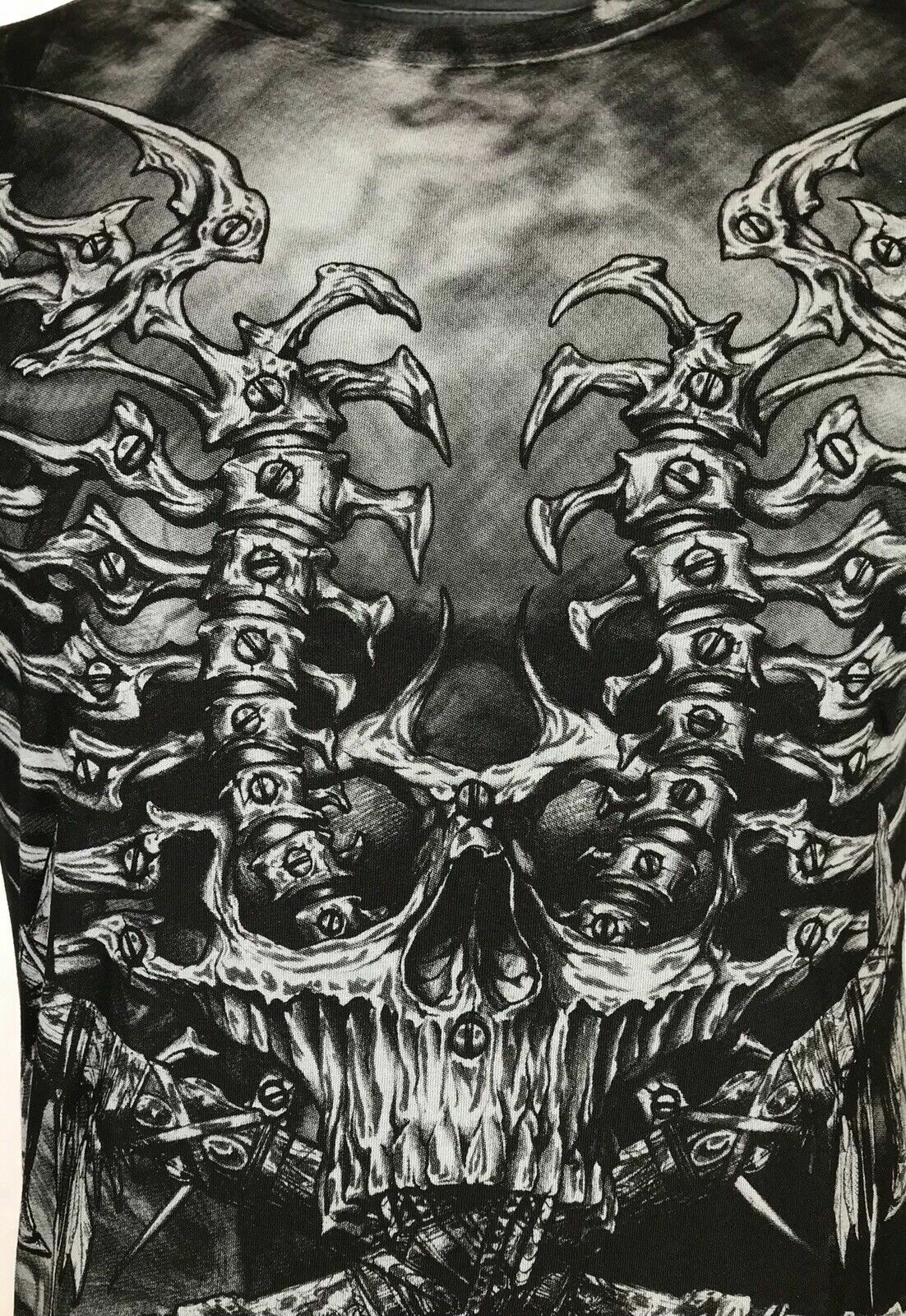 Xtreme Couture Affliction Men’s T-Shirt IRONE BONE Black Tattoo Biker S-5XL