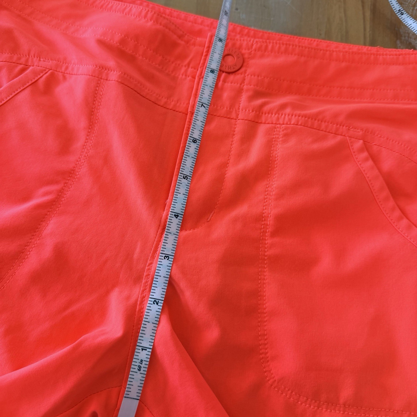 2 Athleta Shorts Magenta Lace Up Board & Orange Snap Closure Shorts Sporty