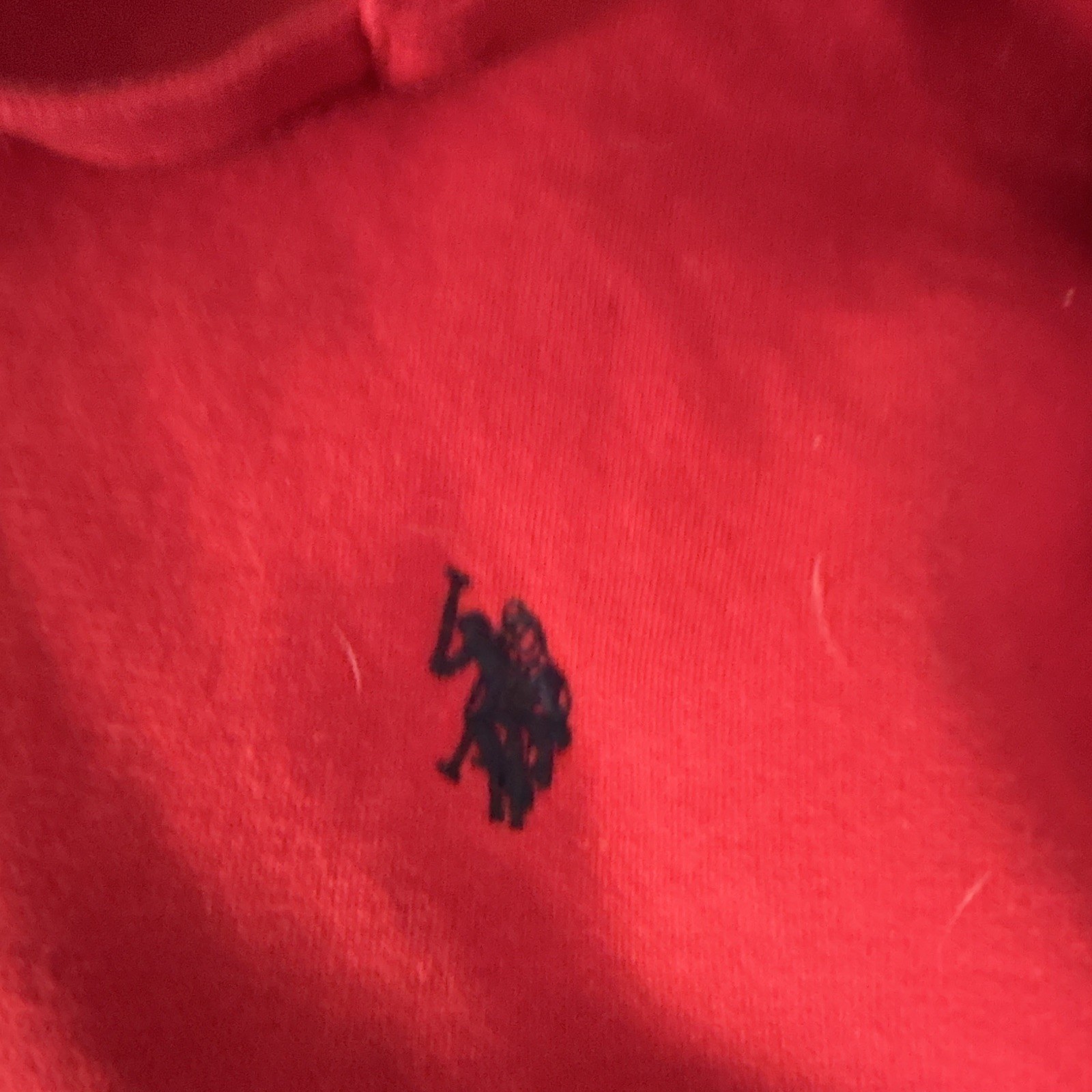 U.S. Polo Assn. Men’s Red Pullover Hoodie Fleece Cotton Blend Pockets, 3XL