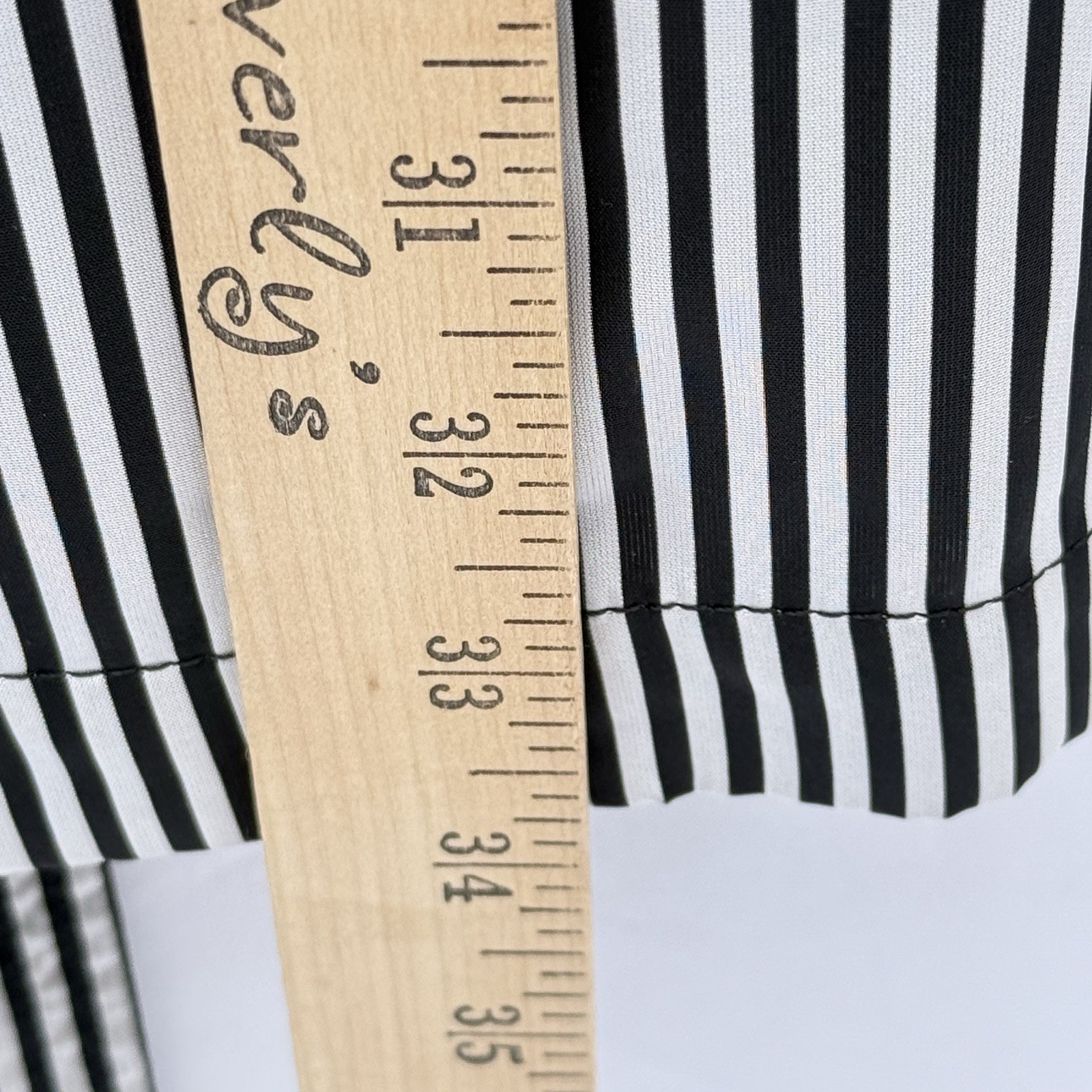 Diane Von Furstenberg DVF Barley Trench Coat w/Belt Sz 8 Black White Striped