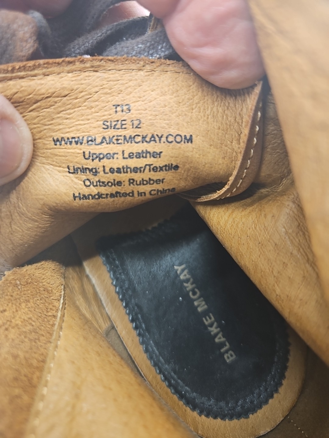 Blake Mckay Bryon Wingtip Chukka Boots With Side Zipper And Front Lace up Sz 12