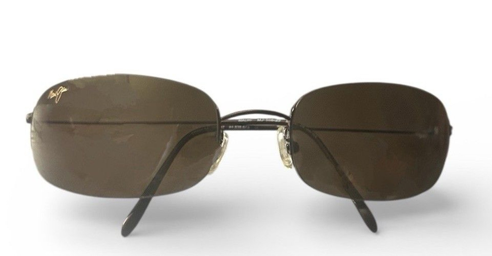 Maui Jim Windward Titanium Frame Bronze Polarized Lenses Japan Cloth Case