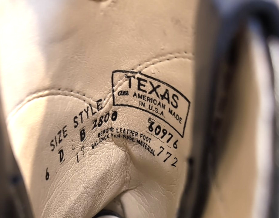 Texas Brand Black Leather Western Cowboy Boots Size 6 D -Style B 2800