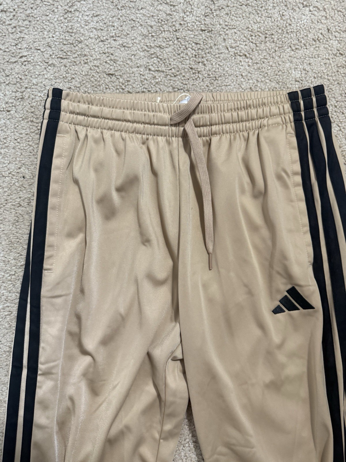 adidas Essentials Tricot 3-Stripes Tracksuit 2 Piece Set Men’s Sandstone New