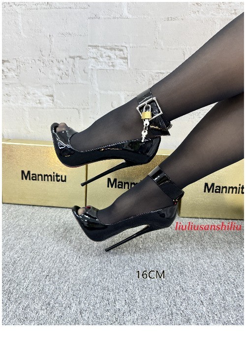Women’s 14/16cm Peep Toe Sandals Stiletto Ankle Buckle Pumps Lockable Sexy Shoes