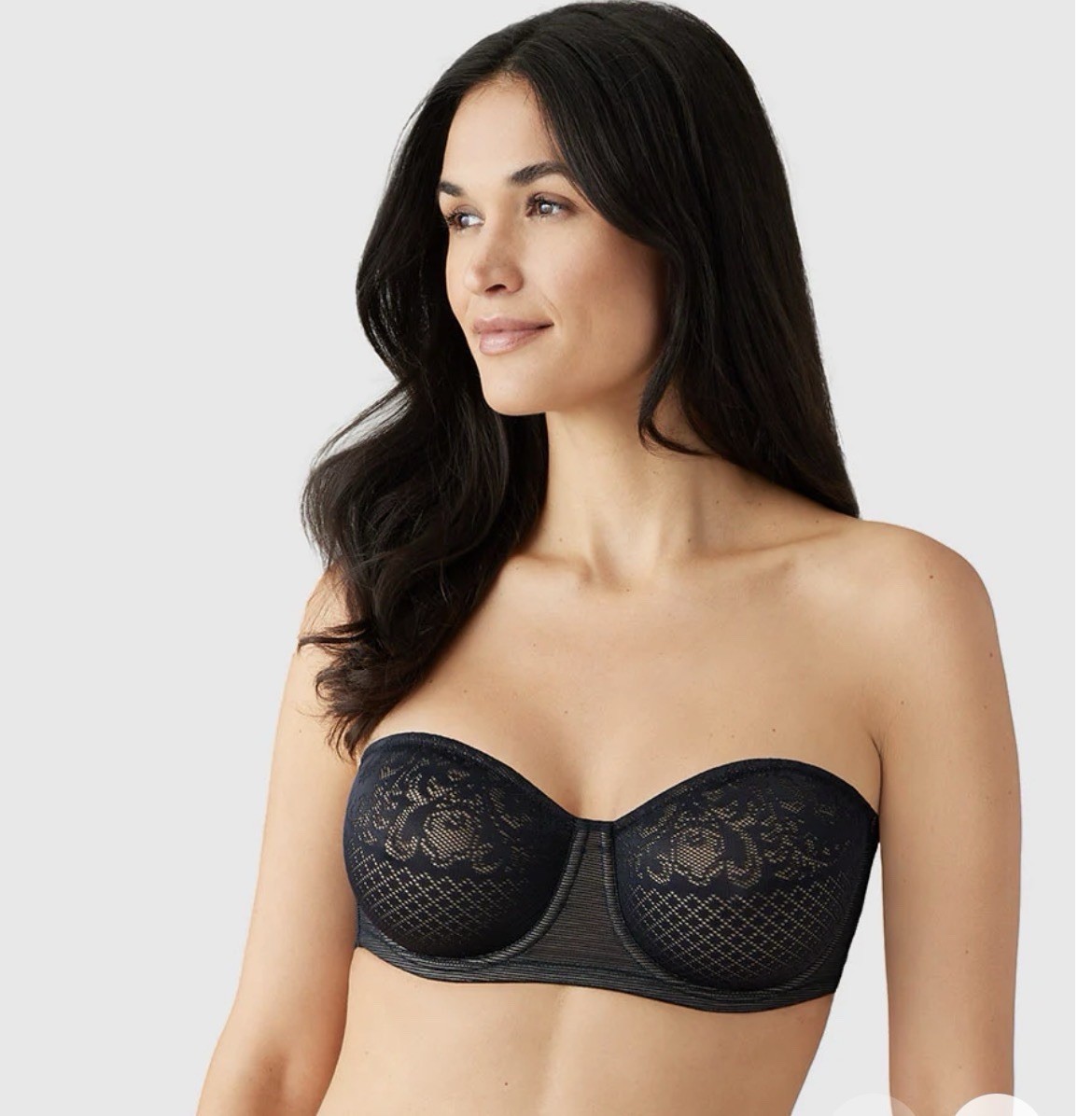 Wacoal Visual Effects Strapless Minimizer Bra Black 40C