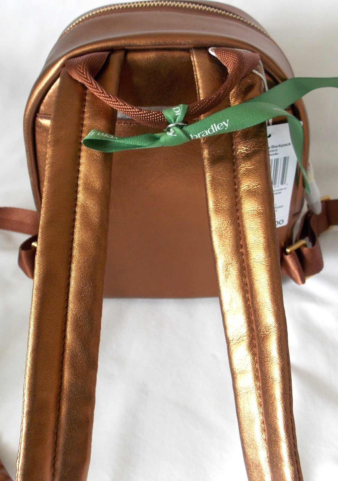 Vera Bradley BRONZE METALLIC Mini 8.75″ HIGH Banbury Leather backpack NWT