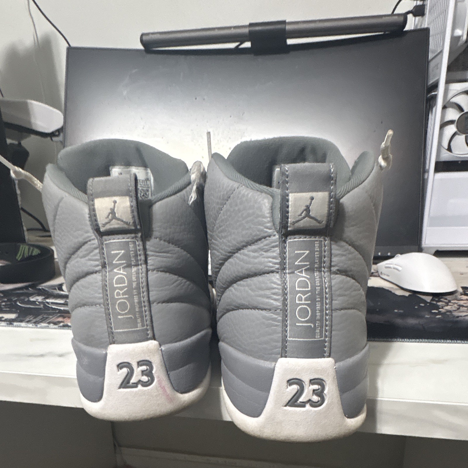 Jordan Air Jordan 12 Retro Stealth Gray/White 2022 High Top CT8013-015 size 11