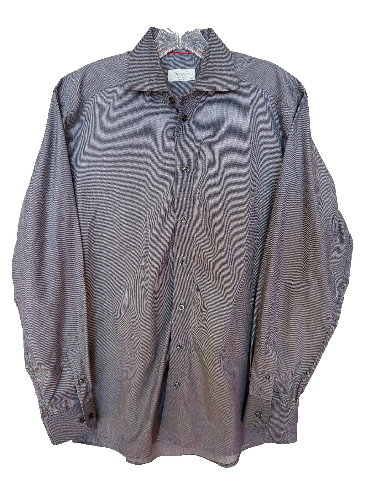 Eton of Sweden Contemporary Dress Shirt Mens 15.5 – 33 Gray 100% Cotton