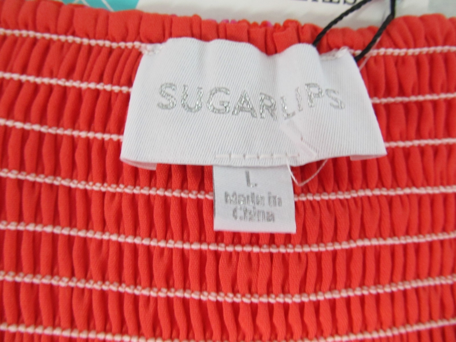 Sugarlips Avalon Puff Sleeve Dress Size Large Red/Fushia Cottage Core