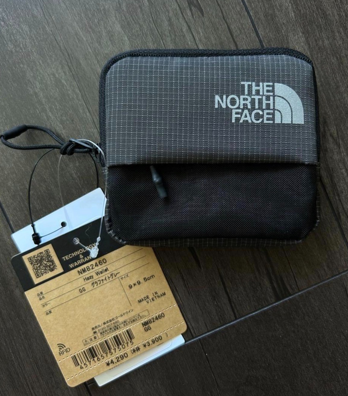 The North Face Hazy Wallet NM82460 Size 9×9.5cm Graphite Grey Japan New