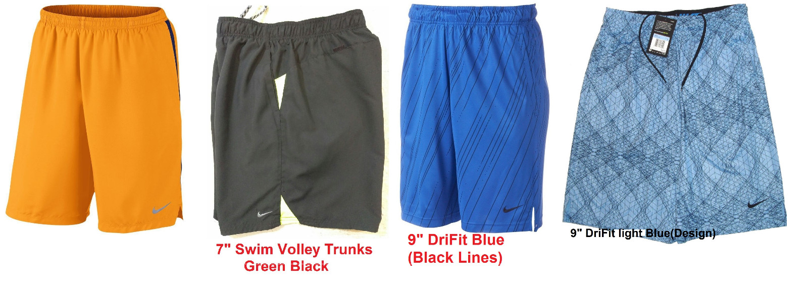 Nike Dri-Fit Men’s Swim Training Running Basketball Athletic Shorts M L XL XXL