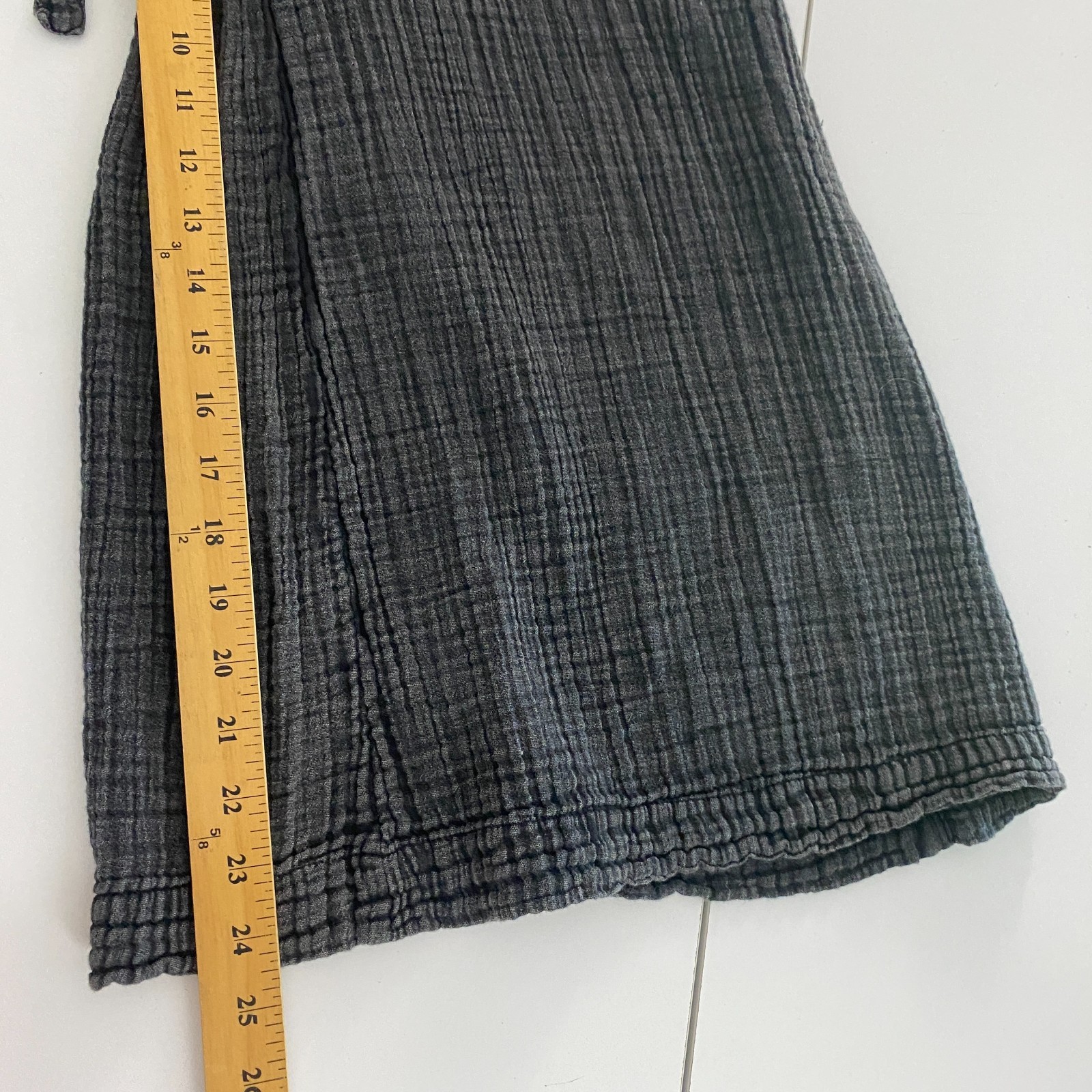 Natural Life Dakota Tie Overall Size L Gauze Washed Out Black Boho Wide Leg