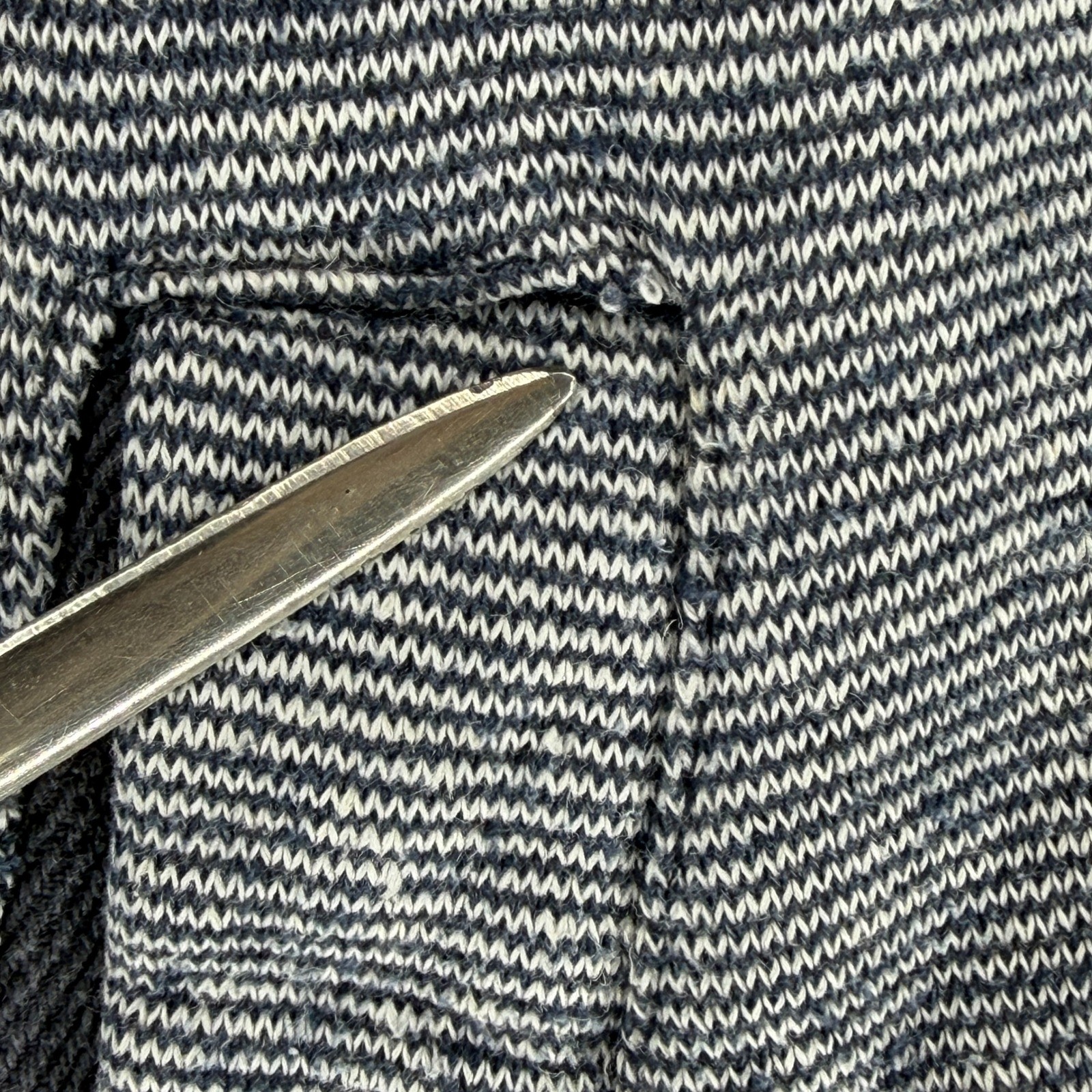Prana Mens Full Zip Hoodie Blue White Striped Hemp Blend Medium Hooded Jacket