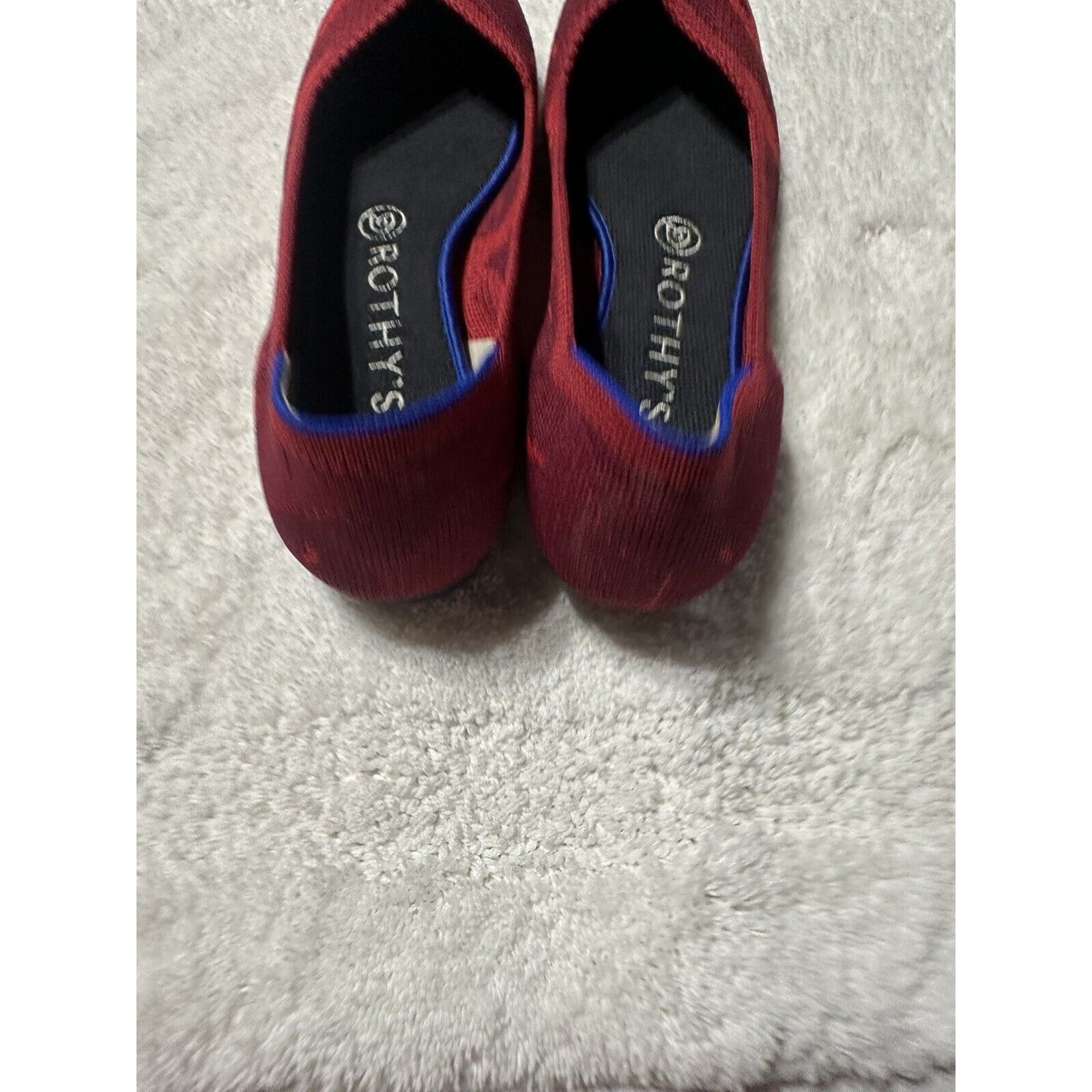Rothy’s The Point Pattern Red Camo Limited Edition Flats Shoes W8 Retired