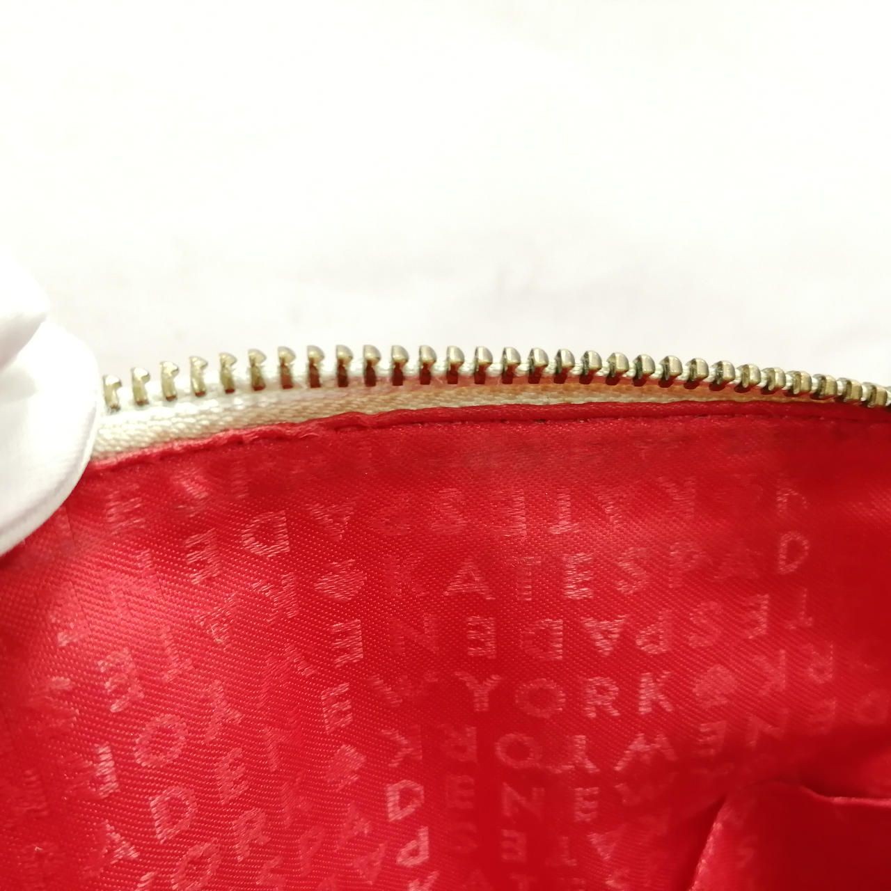 KATESPADE Biolor 2 Way Bag WKRU3083 Beige X Black Damaged Used