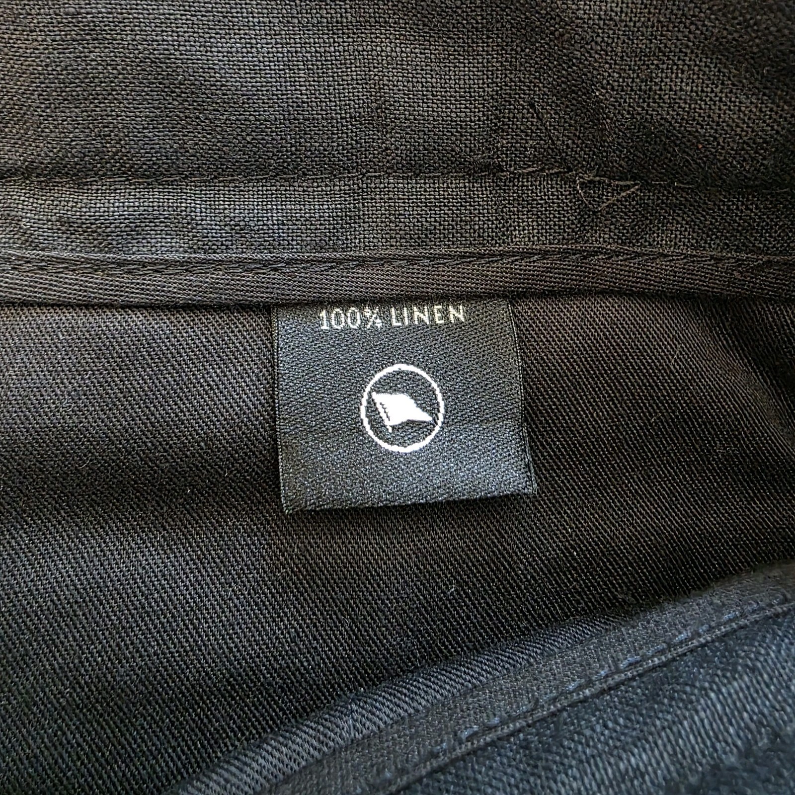 e-Luxe Evergreen Software mens Pleated LINEN Pants 32×30 New Black Portugal