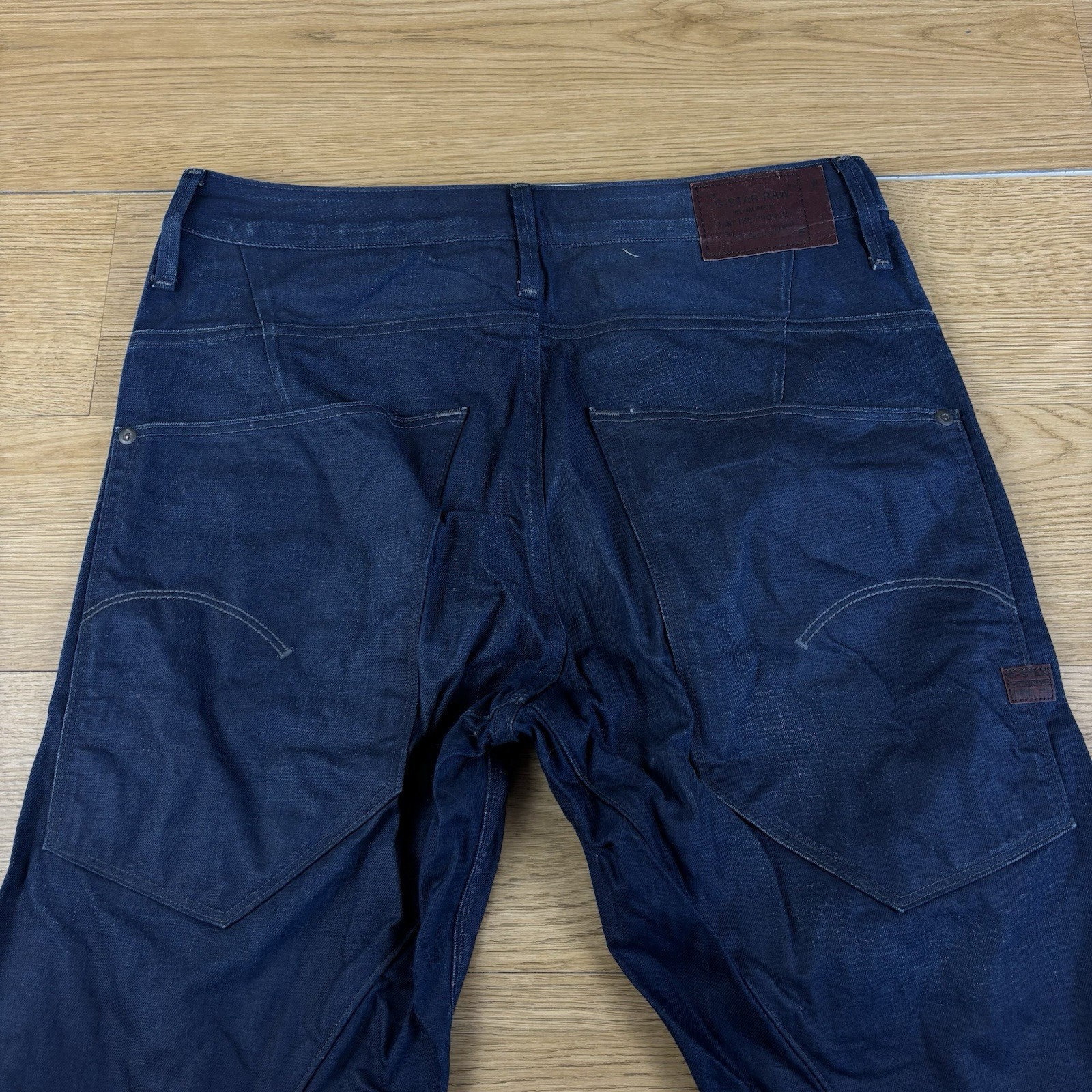 G-Star Raw Dark Blue Denim Type C 3D Loose Tapered Jeans W32 L32 Men’s Button