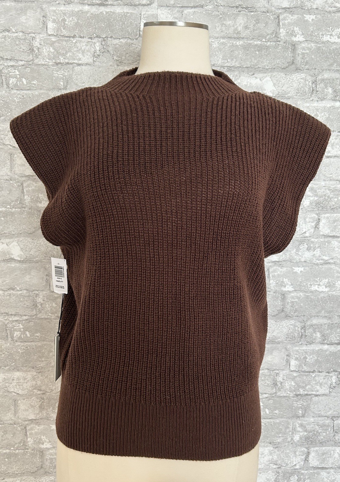 Artiza Babaton Hazlitt NWT Sz M Sweater Vest In Rich Coco Brown 100% Merino Wool