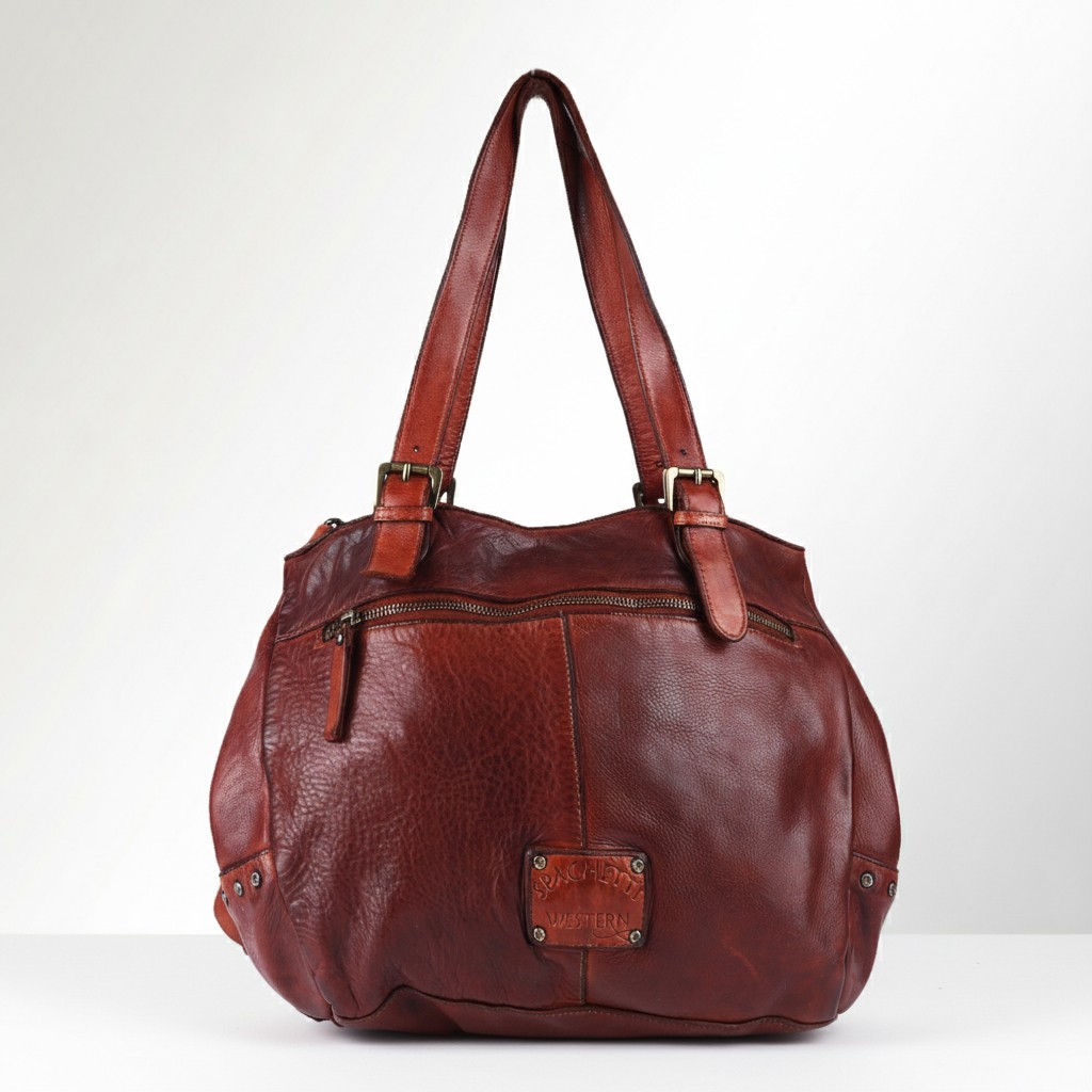 SW Spaghetti Western Swc126Cg Tote Vintage Handmade Drum Dyed Genuine European