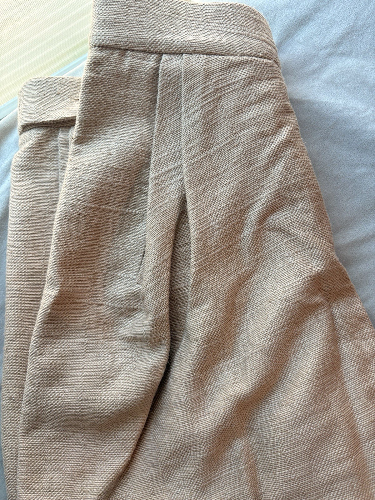 Auth CHLOE Beige Lining BELTED TWEED Shorts Pants 40 (L) Women’s Used