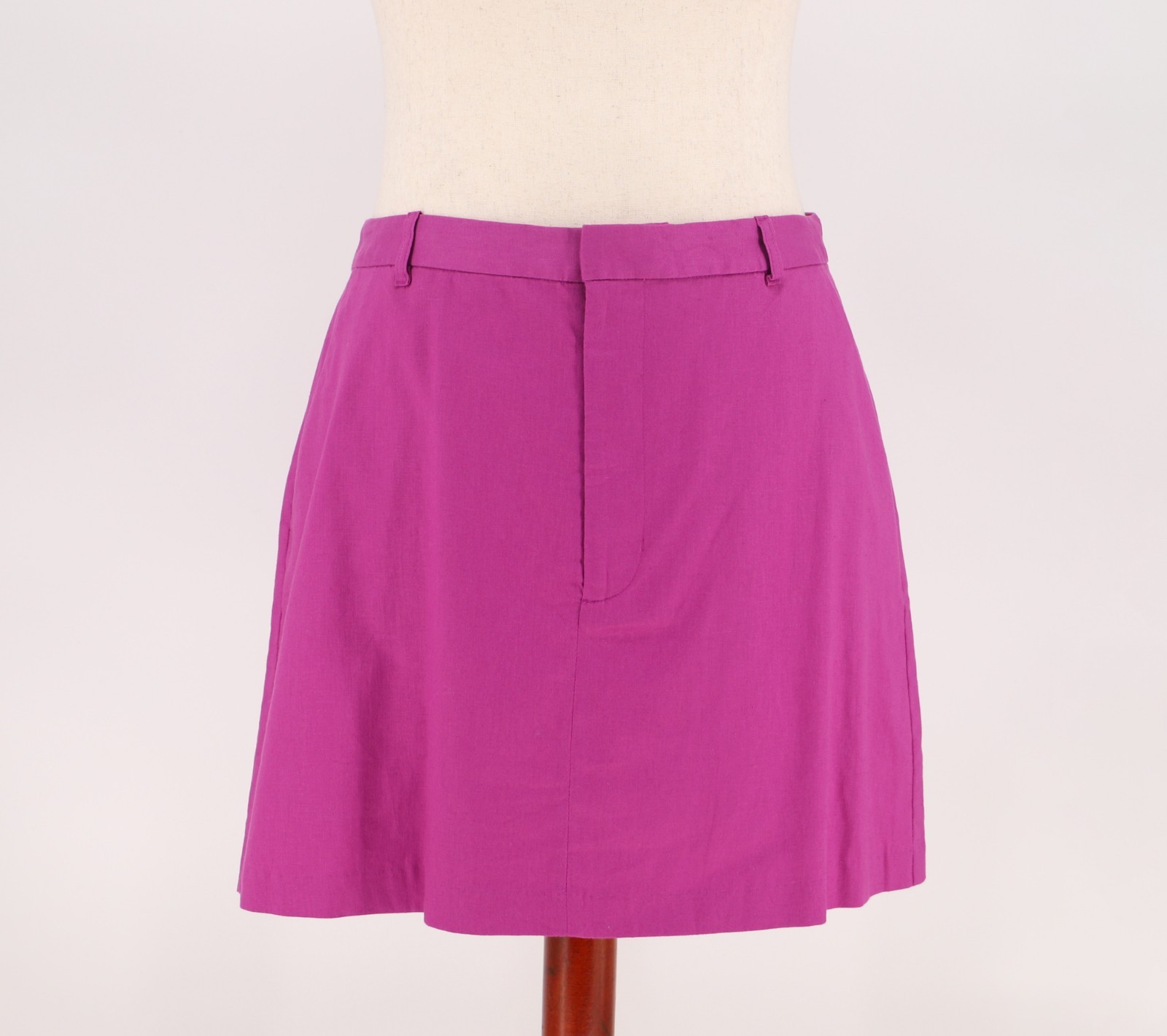 NWT BANANA REPUBLIC FACTORY $70 Linen Blend Mini Skirt in Dark Magenta Size 16