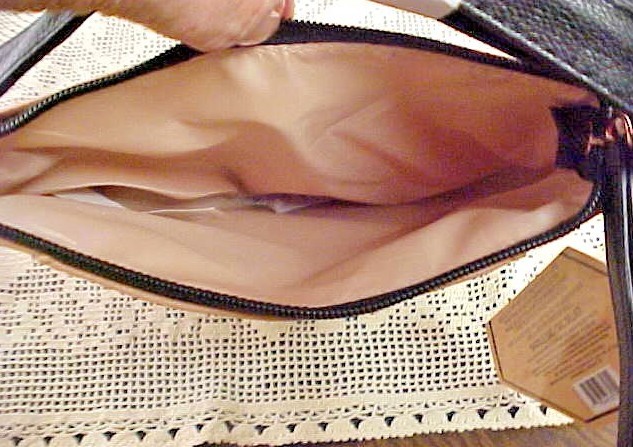 Wildfox Purse Saddle Bag PVC Polyester Lined Long Shoulder Strap Peach Color New