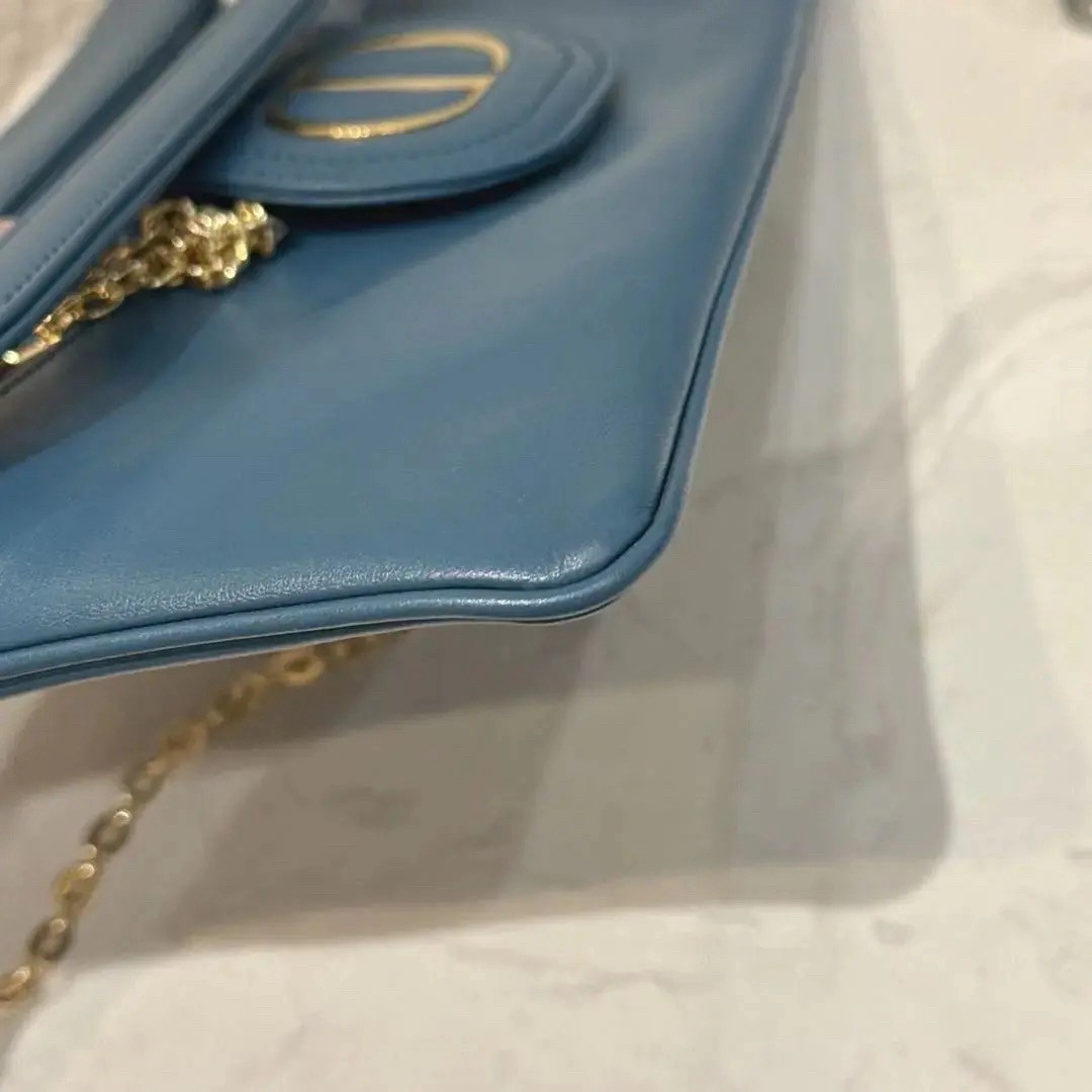 Dior Pre-Owned Authentic Crossbody Bag Blue 28*16 Free Tracked Shipping