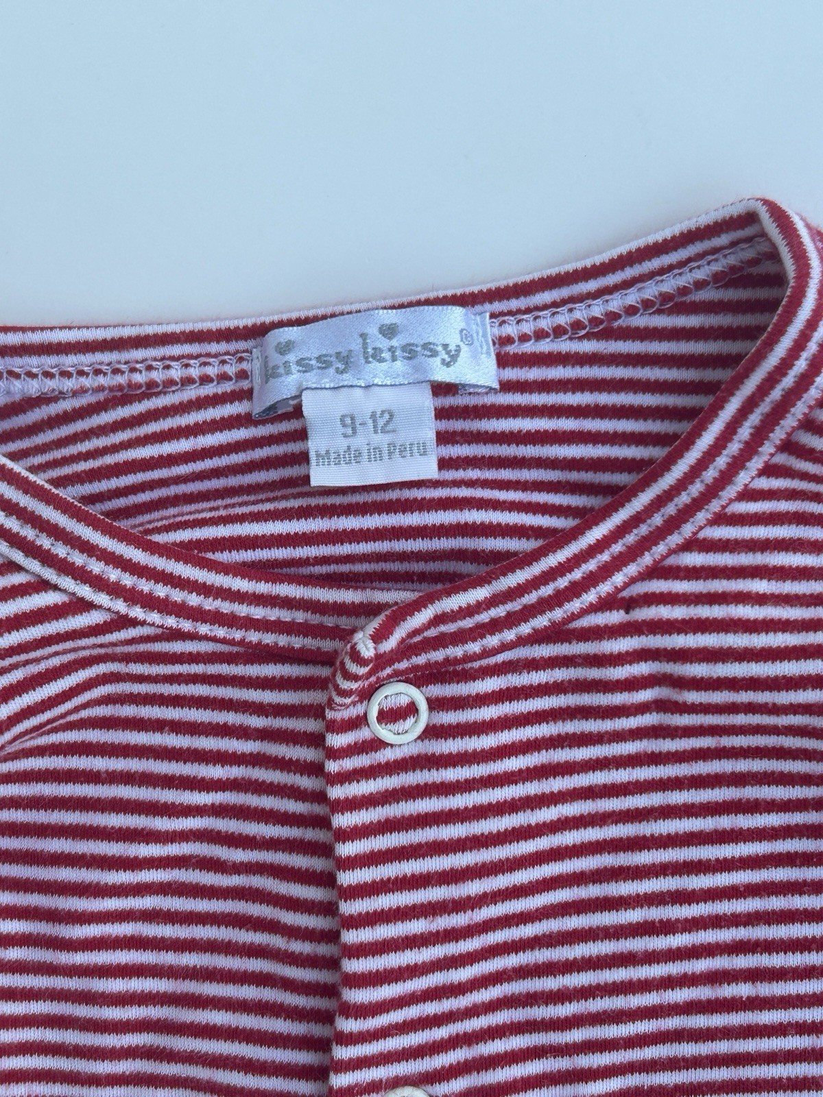 Kissy Kissy Red Striped Pj 9-12 Months