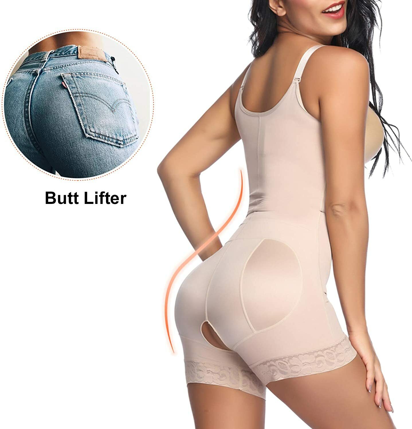 Fajas Colombianas Body Shaper Reductoras Levanta Cola Post Surgery Body Shaper