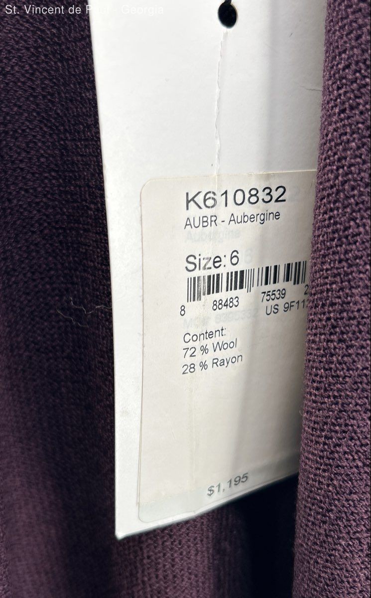 St. John Wool Blend Blazer jacket Women’s 6 Purple Business NWT