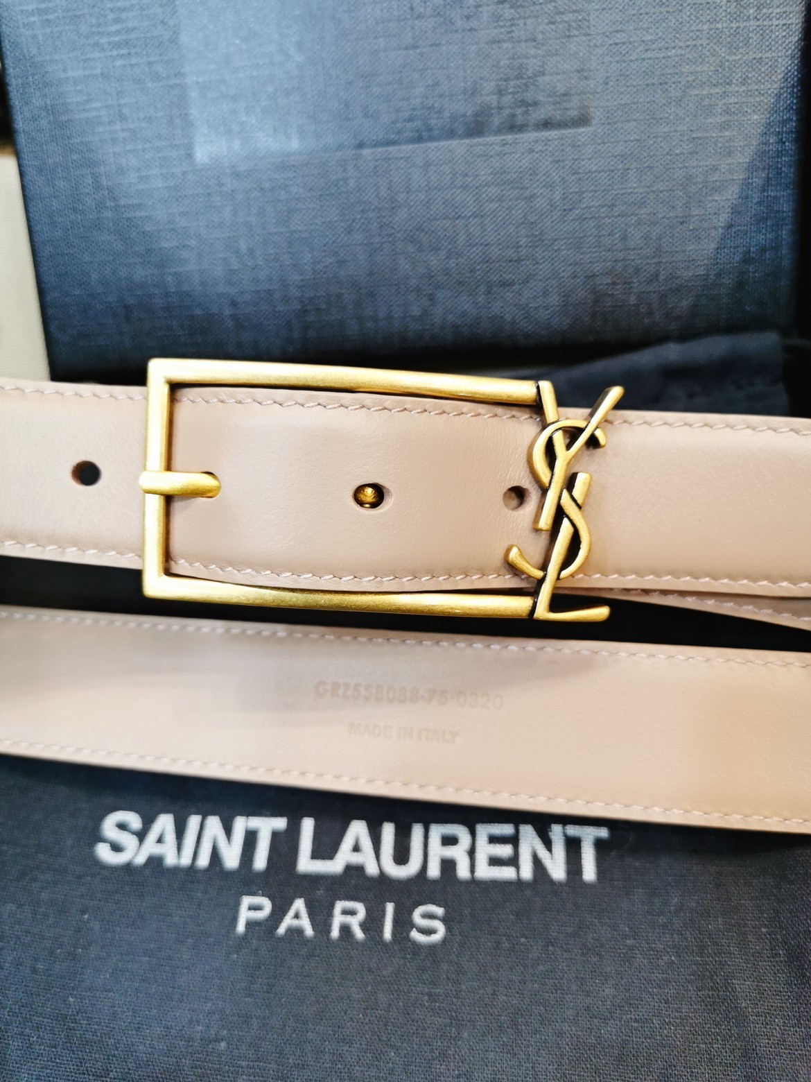 NEW Authentic Yves Saint Laurent Belt Width:3.0cm/1.18in YSL
