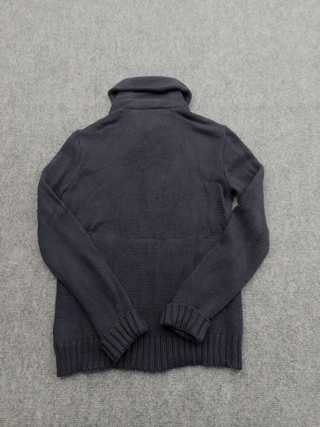 Lauren Ralph Lauren Sweater Womens Medium Navy Blue Toggle Button Cowl Nautical