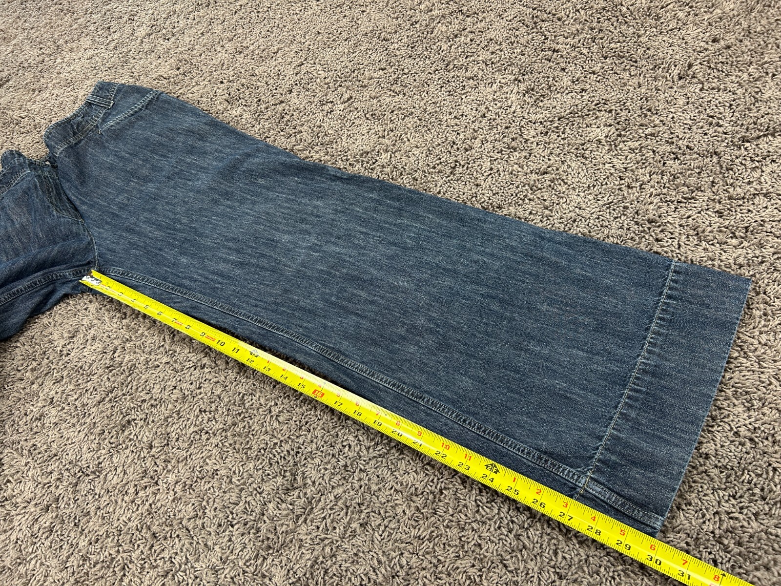 J.Jill Jeans Women’s Size 12 Blue Genuine Fit Below Waist Wide Leg (Act 33X30″)