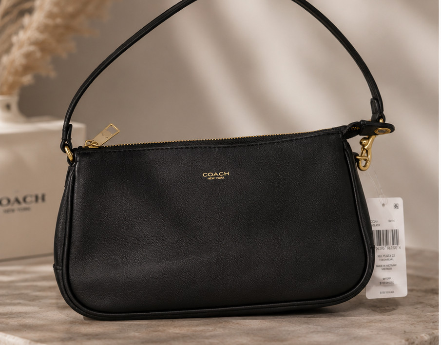 Coach Nolita 22 Black Leather Shoulder Bag Gold Hardware B4/Black NWT