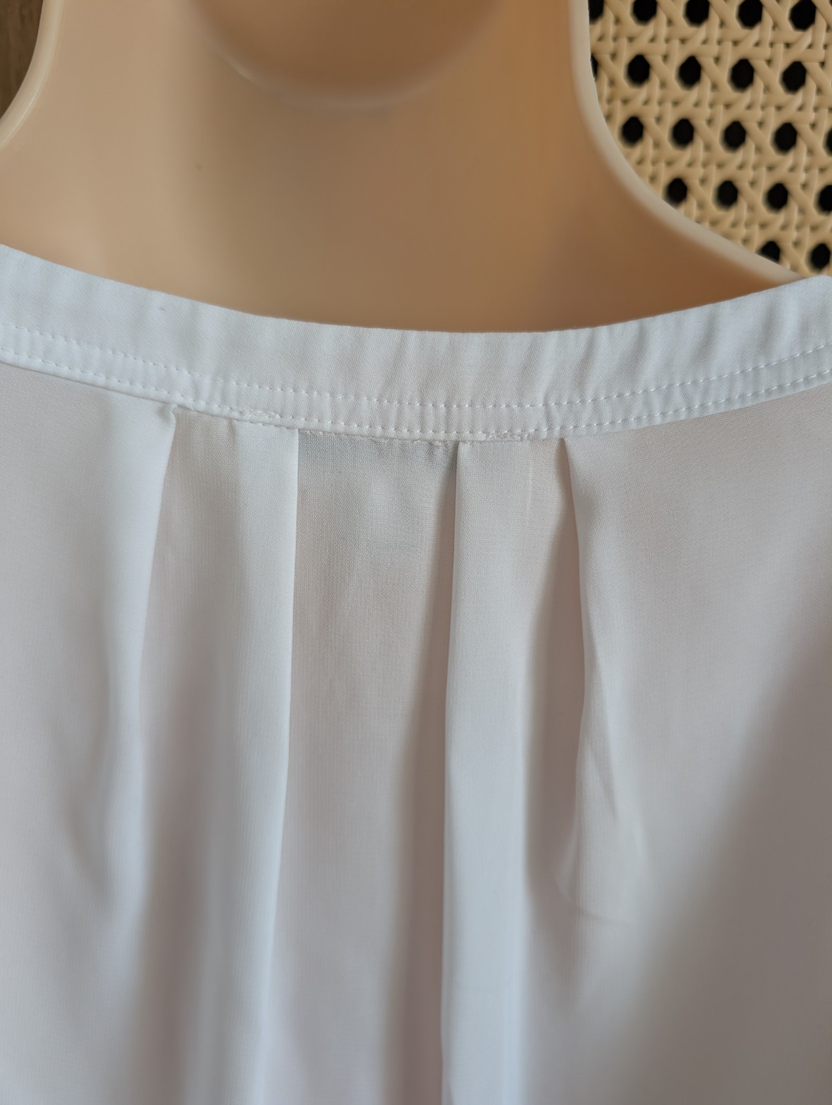 Calvin Klein Tunic Collar White Women’s Blouse