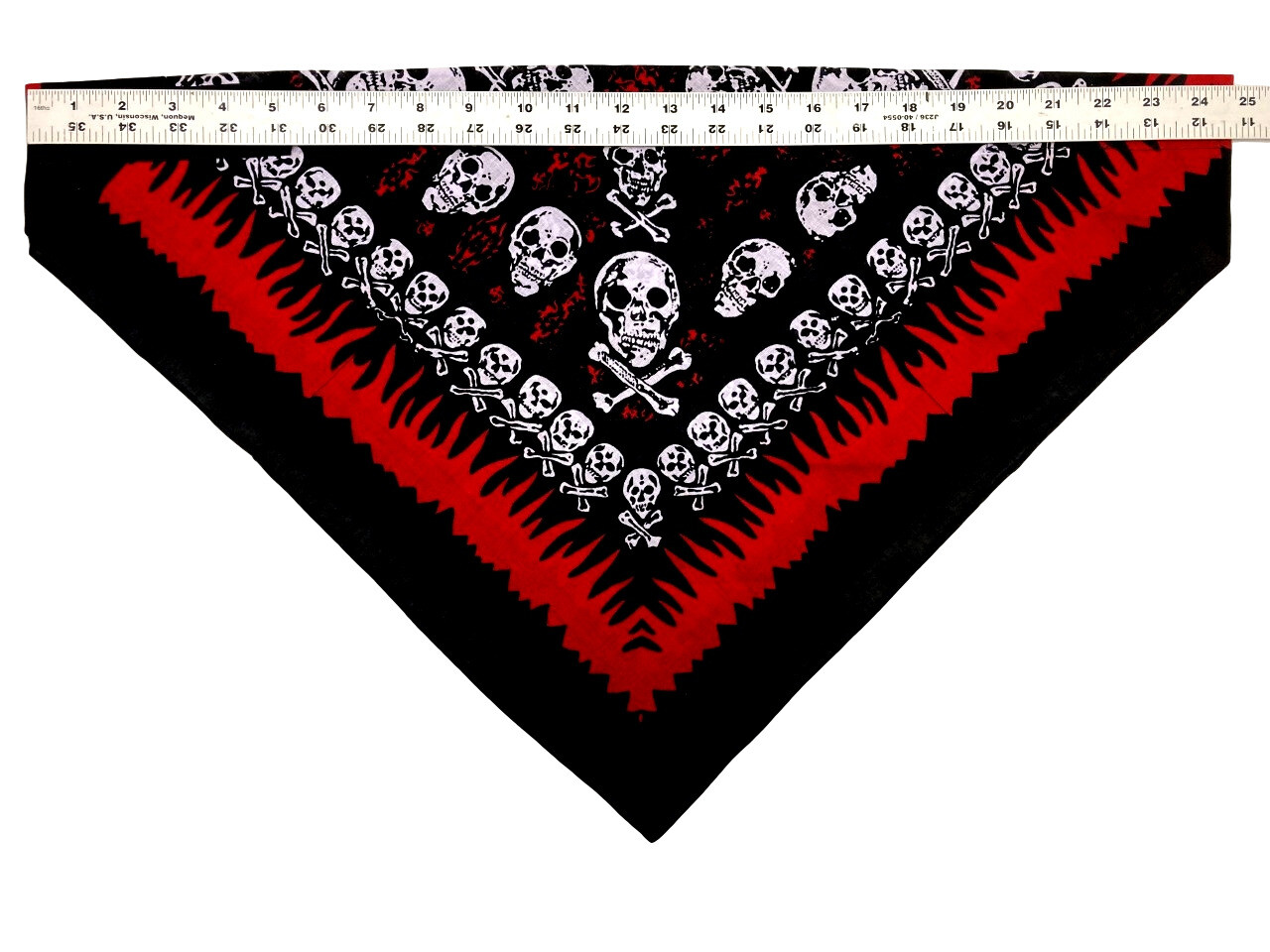 VELCRO®Brand ADJUSTABLE SKULL FLAME FACE BIKER MASK NECK COVER BANDANA HALLOWEEN