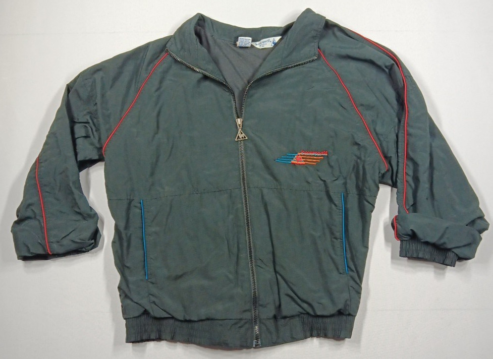 Le coq sportif Vintage Lined Jacket Men’s Med. Full Zip Sport Windbreaker