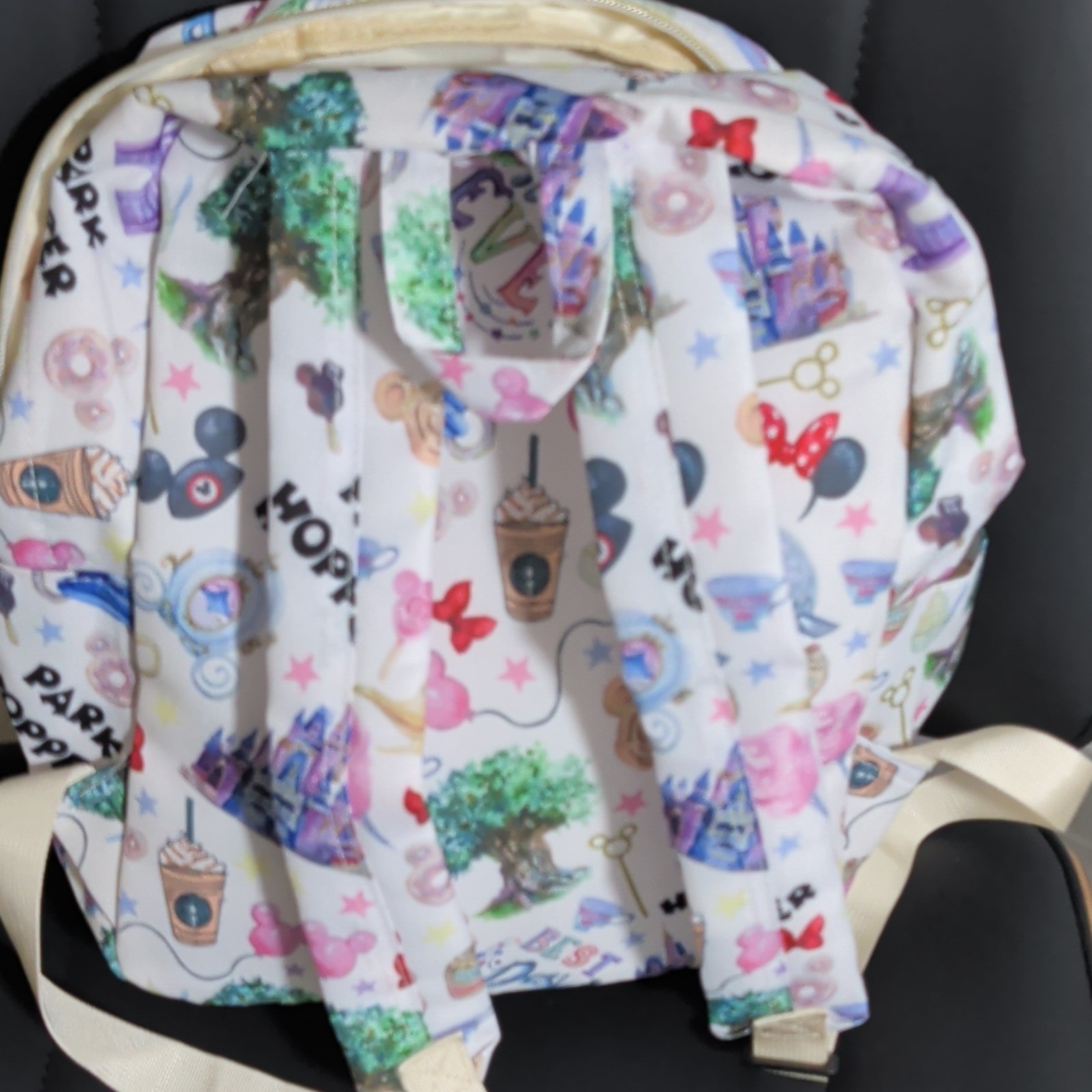 Park Hopper Disney Parks Mickey Minnie Graphic Print Backpack Zip, Adjustable