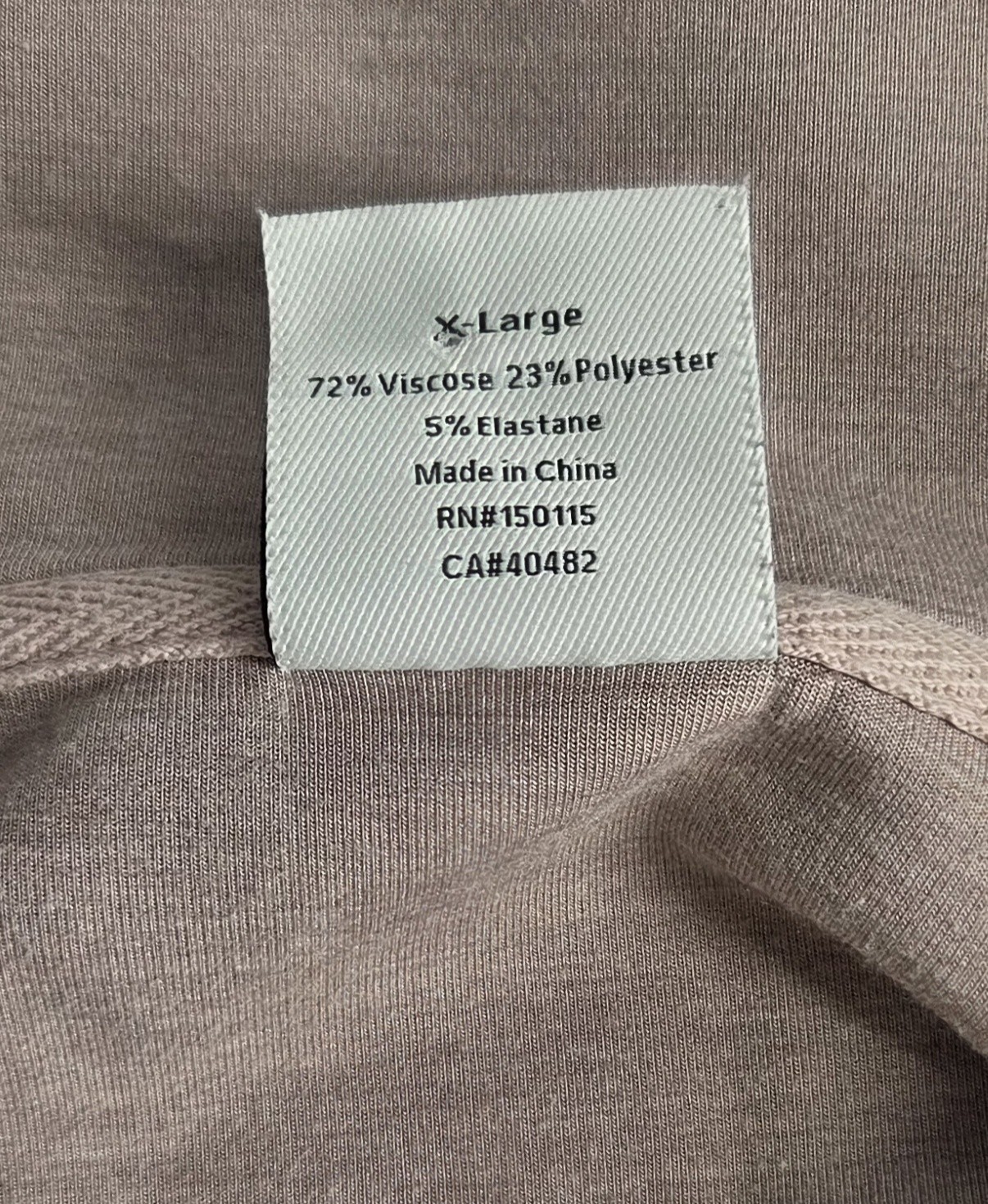 Varley Yates Half-Zip Sweatshirt Doublesoft Taupe Marl Women’s XL Quiet Luxury