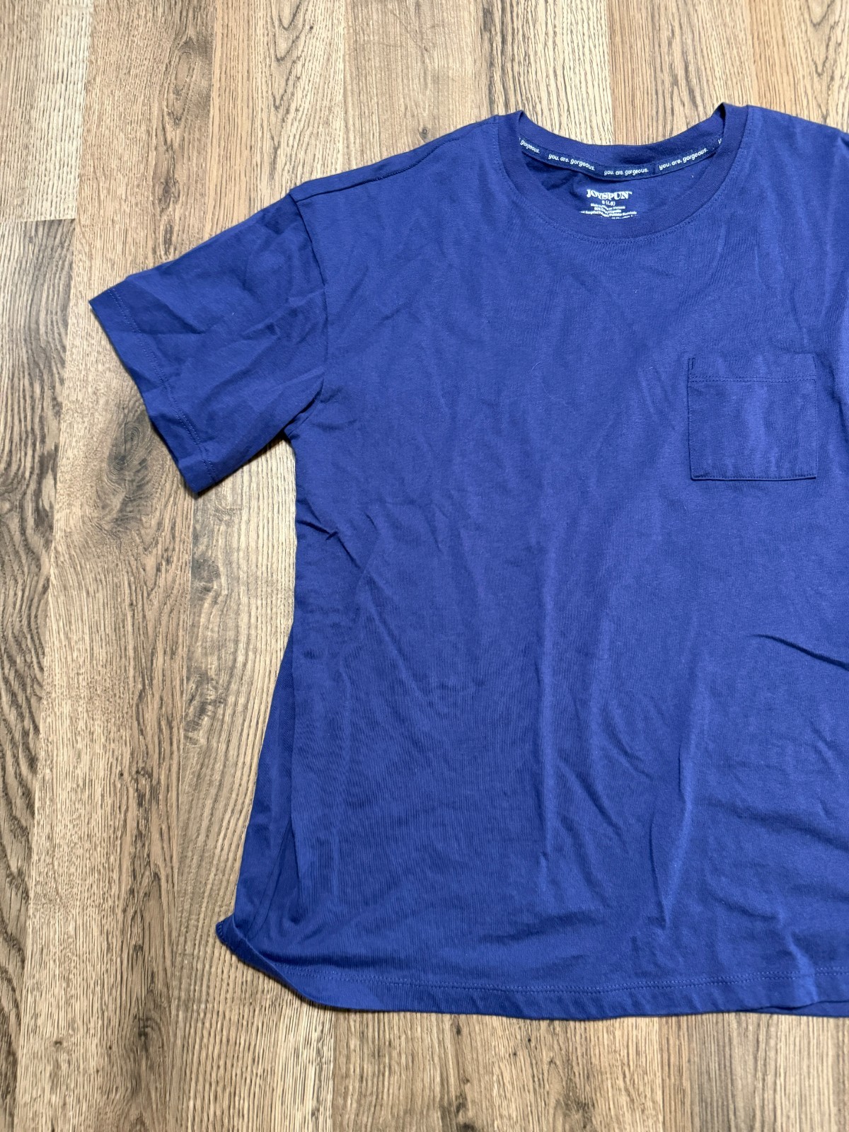 Joyspun Shirt, Women’s Size Small, Purple, Pocket Tee, Crewneck