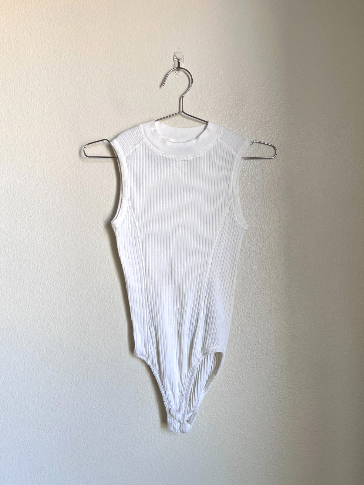Levi’s Made & Crafted Rib Cotton/Cashmere Bodysuit in White Size 0