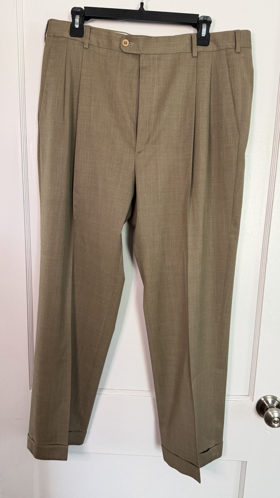Zanella Bennett Dress Pants Mens 36×28 100% Virgin Wool Made in Italy Luxury