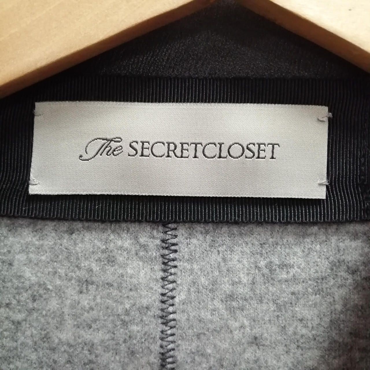 THE SECRET CLOSET Cashmere Blend Wool Short Coat Navy M Used