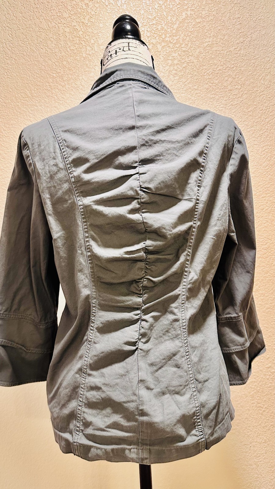 Contrast Women’s Gray Cotton Blend Jacket
