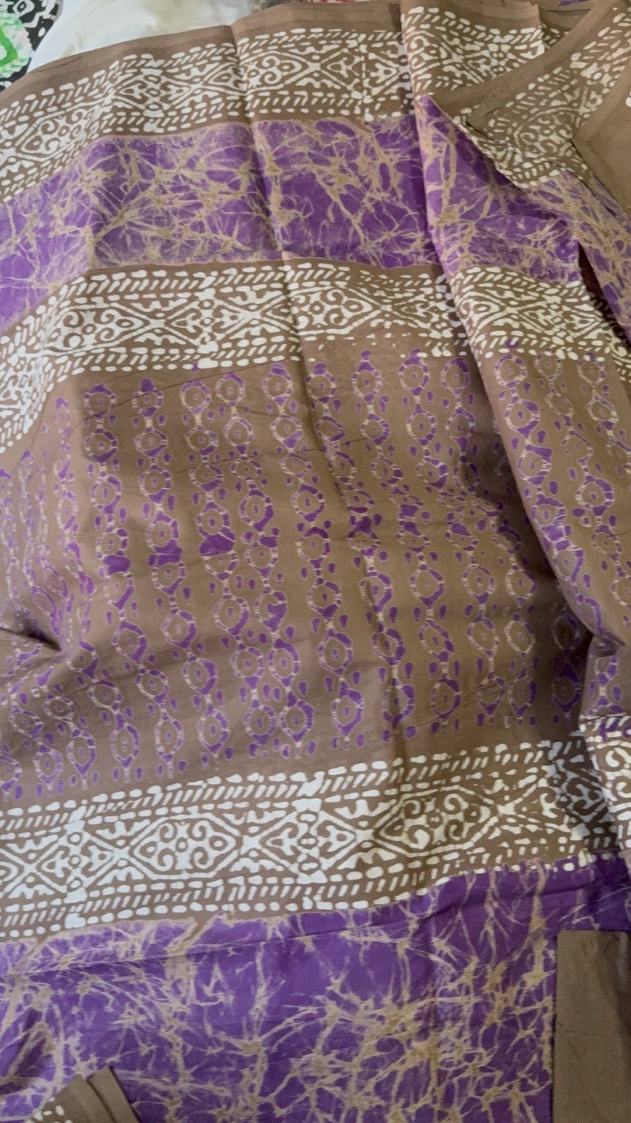 NEW 🆕, Cotton BATIK SAREE. ( Item#L3903 ) including blouse piece. Only $33