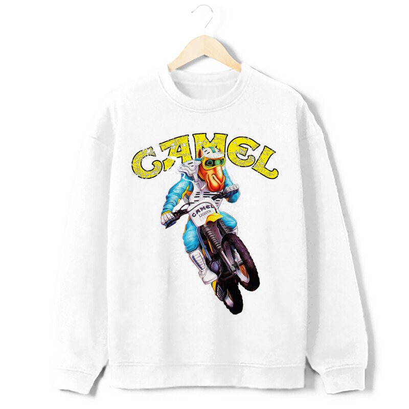Joe Camel Sweatshirt Joe Camel Dirt Bike Supercross Vintage AD Custom Graphic